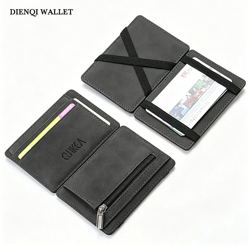 Bifold Leather Wallet - PU Leather Magic Wallet Men Business
