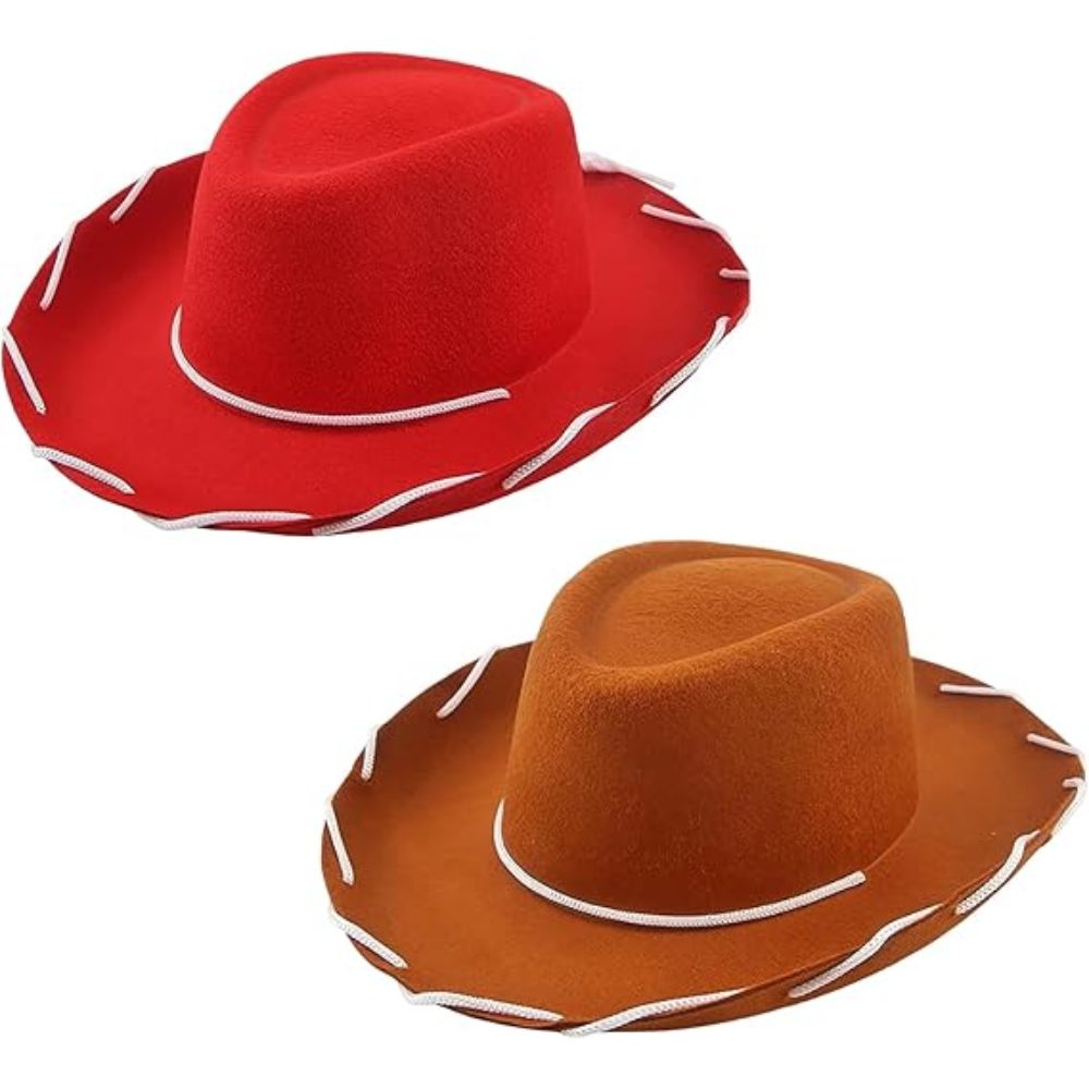 Men Accessories Gift Set - Fantasia Woody Jessie Cosplay Felt Hat