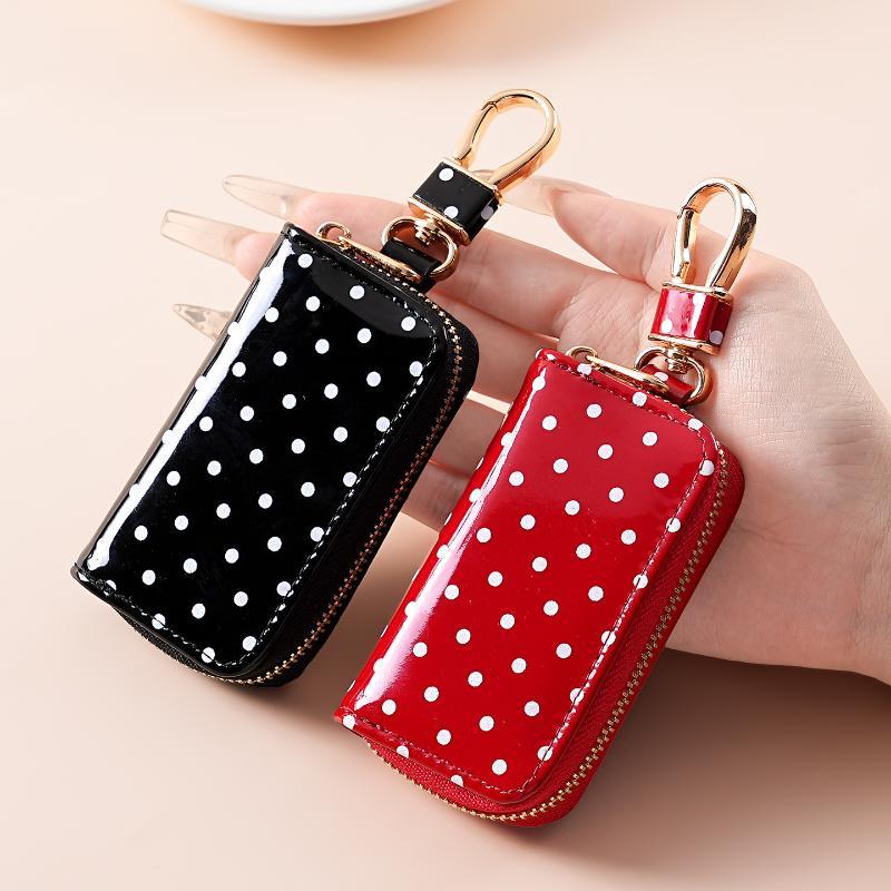 Men Accessories In Store - Polka Dot Glossy Patent Leather Key