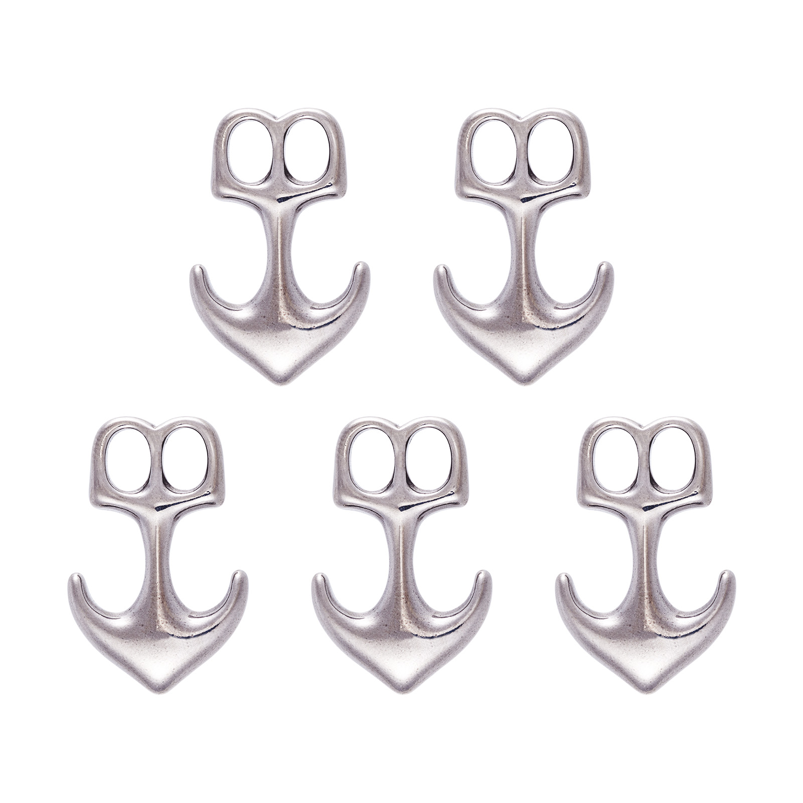 Men Accessories Style - 5pcs Anchor Hook Clasps 304 Stainless