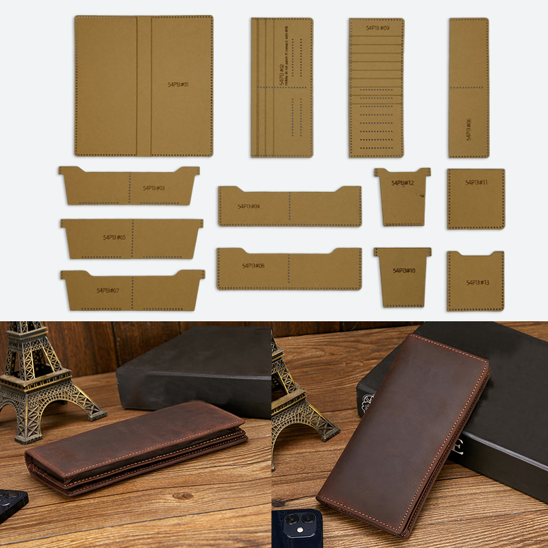 Bifold Leather Wallet - YOMDID 13PCS Long Folding Wallet Making