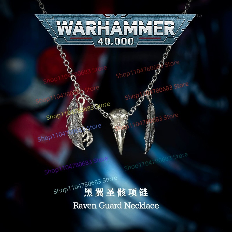 Men Accessories Gift Set - 40K Raven Guard Necklace, Retro Clothing