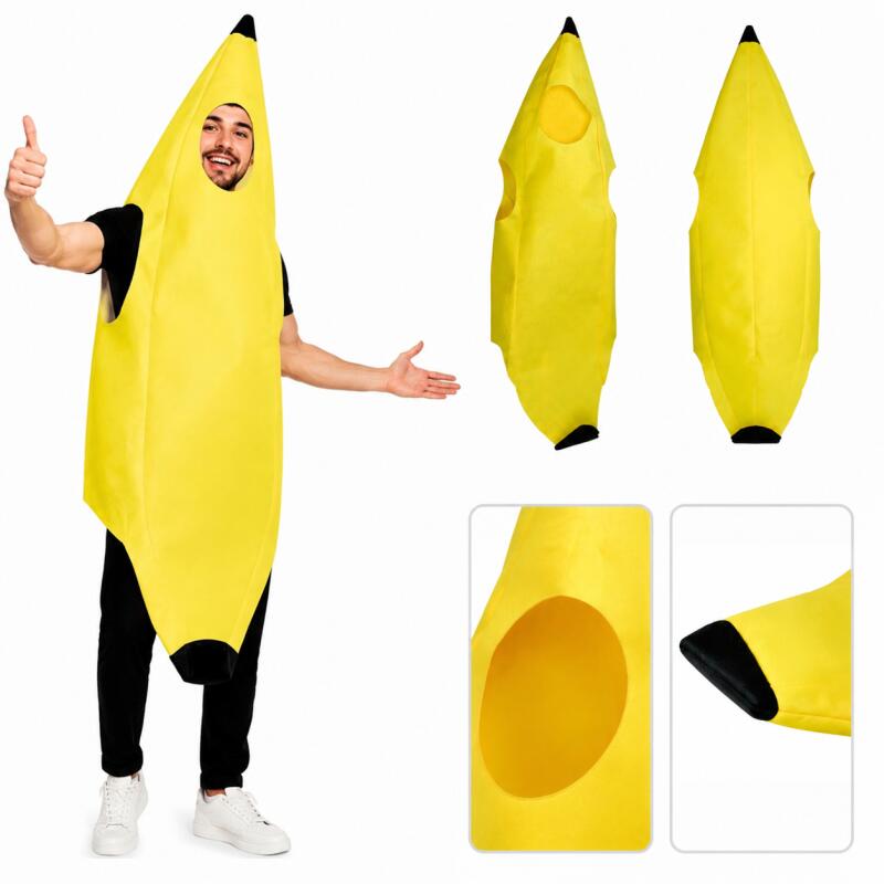 Men Accessories Style - Adult Banana Costume Funny Fruit Jumpsuit