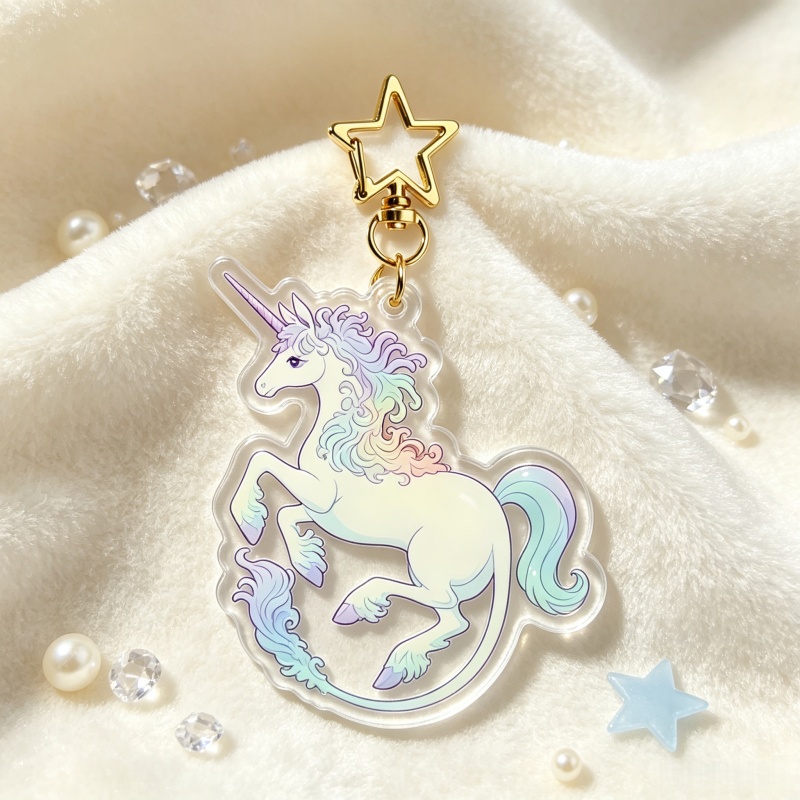 Men Keychain Accessories - The Last Unicorn Acrylic Keychain Magical