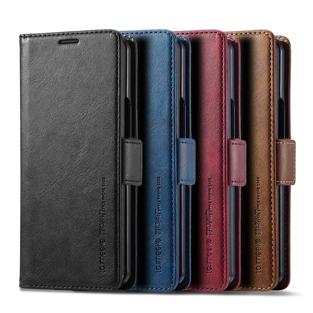 Bifold Leather Wallet - Leather Wallet Phone Case For Samsung