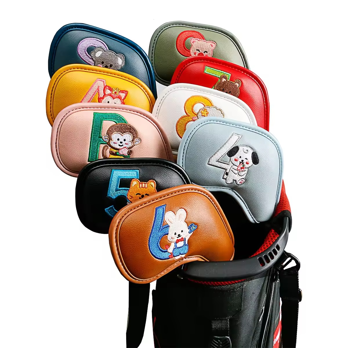 Men Accessories Style - 9Pcs Cute Cartoon Animal Golf Iron