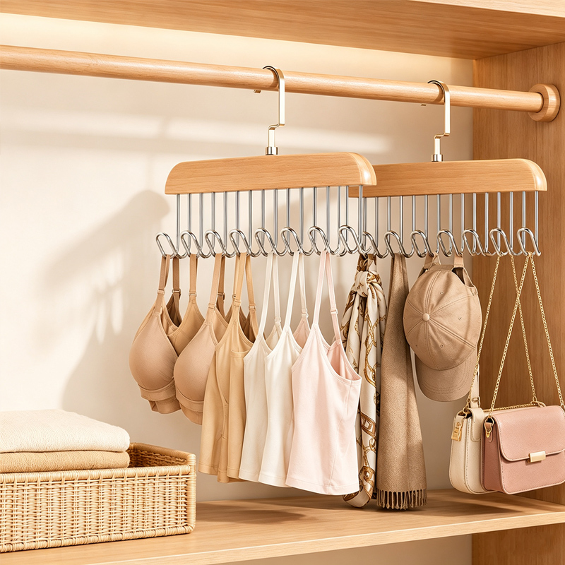 Wooden Tie Hangers Belt Rack W - огляд і ціна Men'S Accessories Wardrobe
