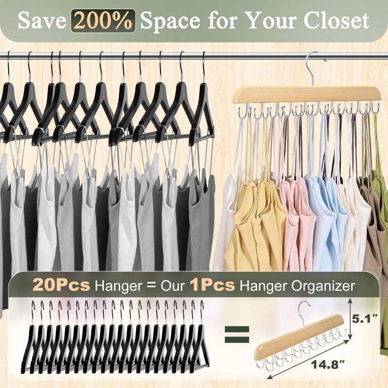 Wooden Tie Hangers Belt Rack W - огляд і ціна Men'S Accessories Wardrobe