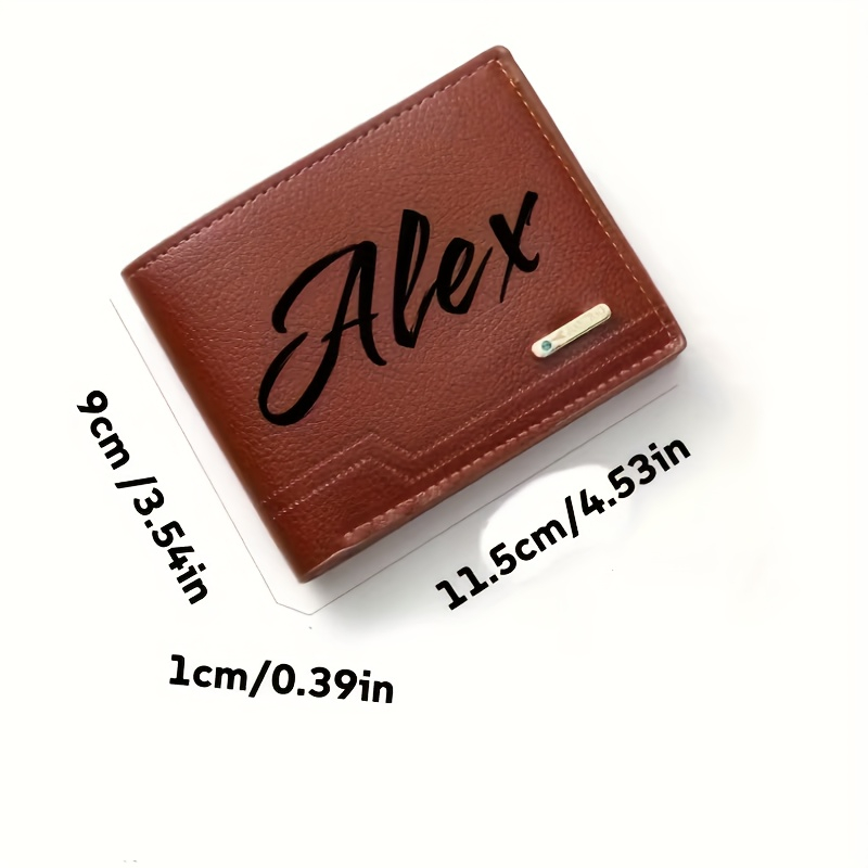 Customizable Text and Initials - огляд і ціна Bifold Leather Wallet