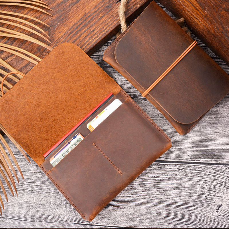 Handmade Top Layer Cowhide Lea - огляд і ціна Bifold Leather Wallet