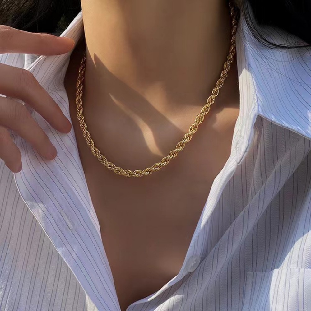 45-60cm Beautiful 18K Gold 4mm - огляд і ціна Men'S Accessories Office