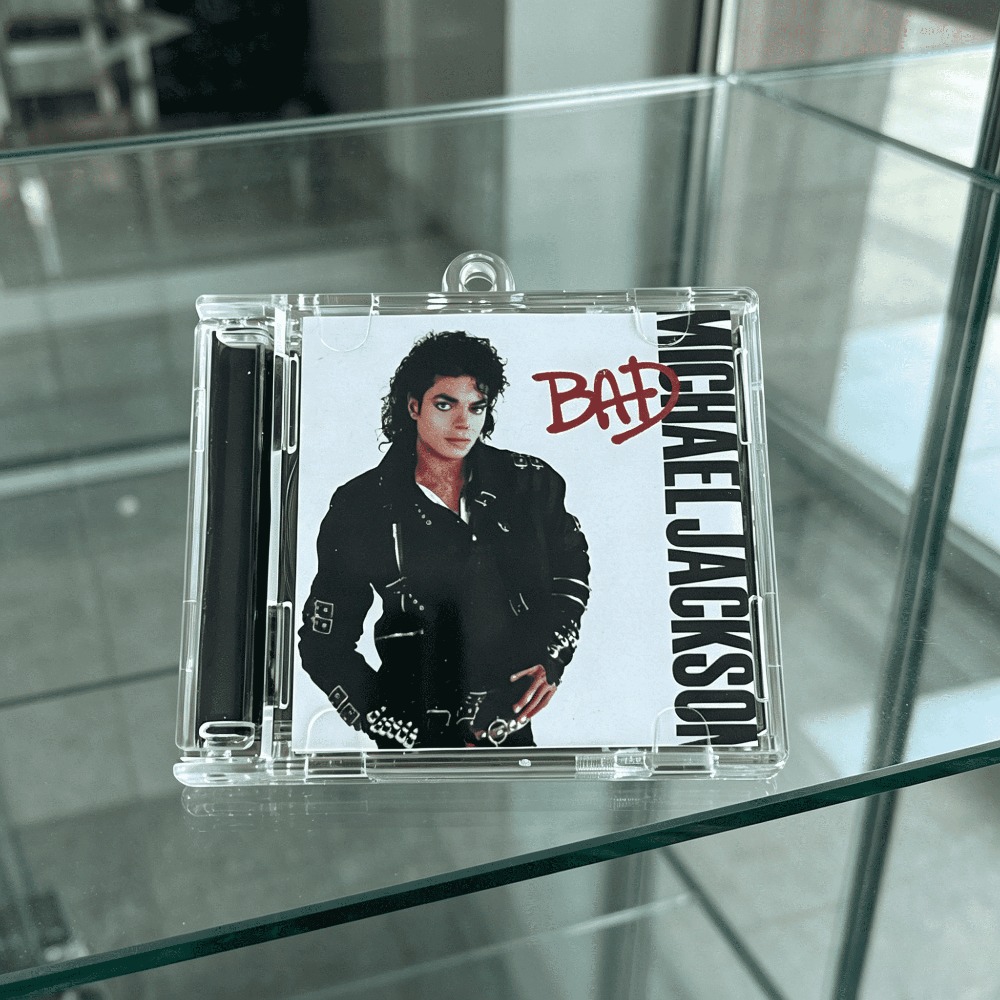 Michael Jackson Merch Mini CD  - огляд і ціна Men Keychain Accessories