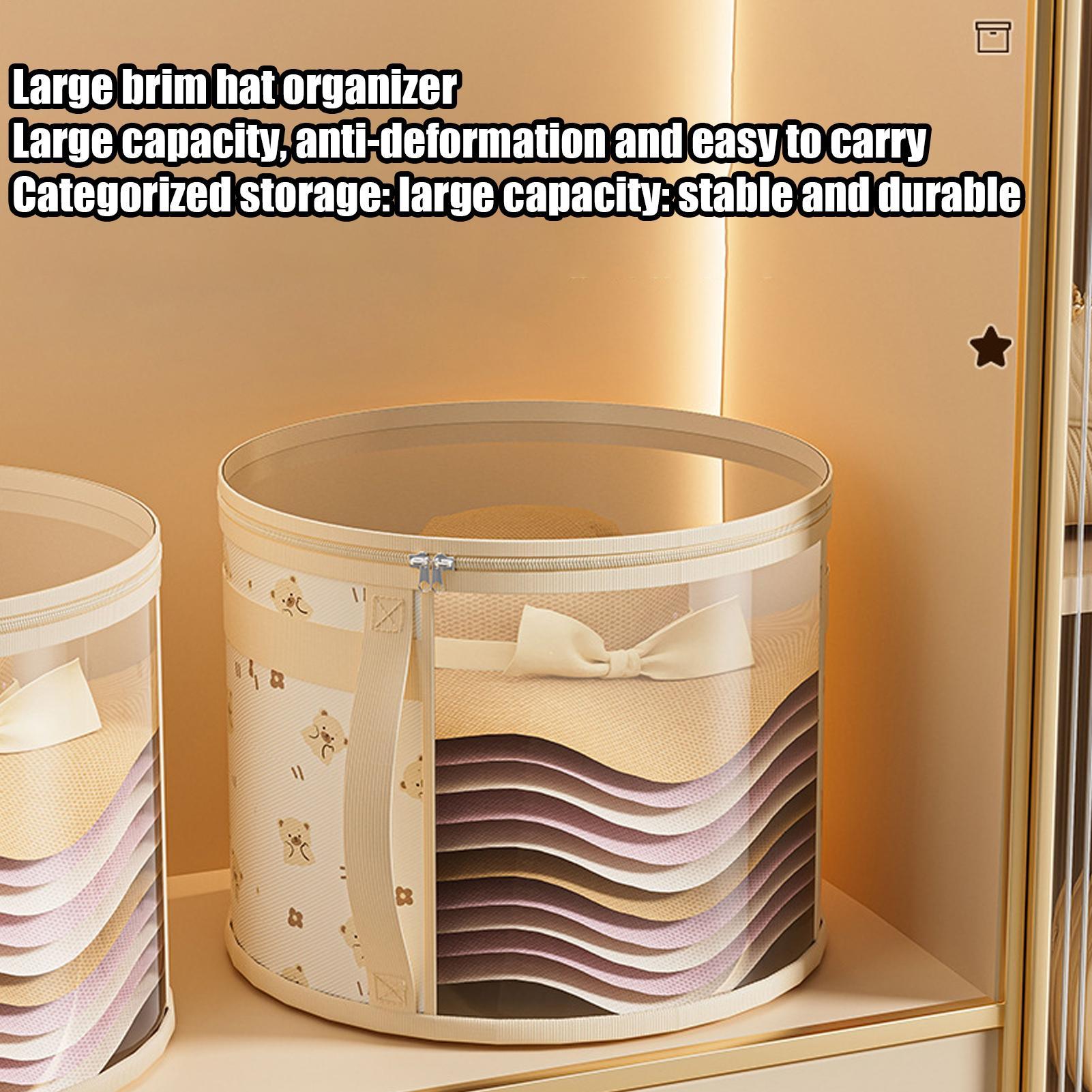 1pc Hat Storage Box Beach Hat  - огляд і ціна Men'S Accessories Wardrobe