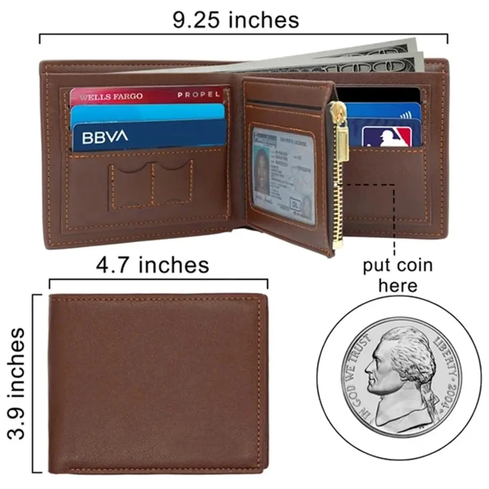 2025 Engraved Photo Short Purs - огляд і ціна Bifold Leather Wallet