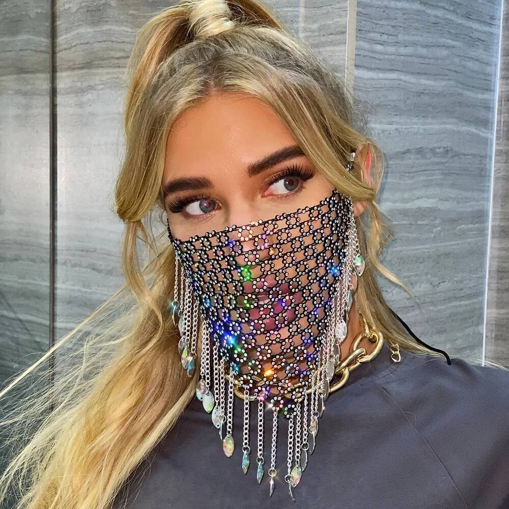 Women New Tassel Veil Masks He - огляд і ціна Men Accessories Style