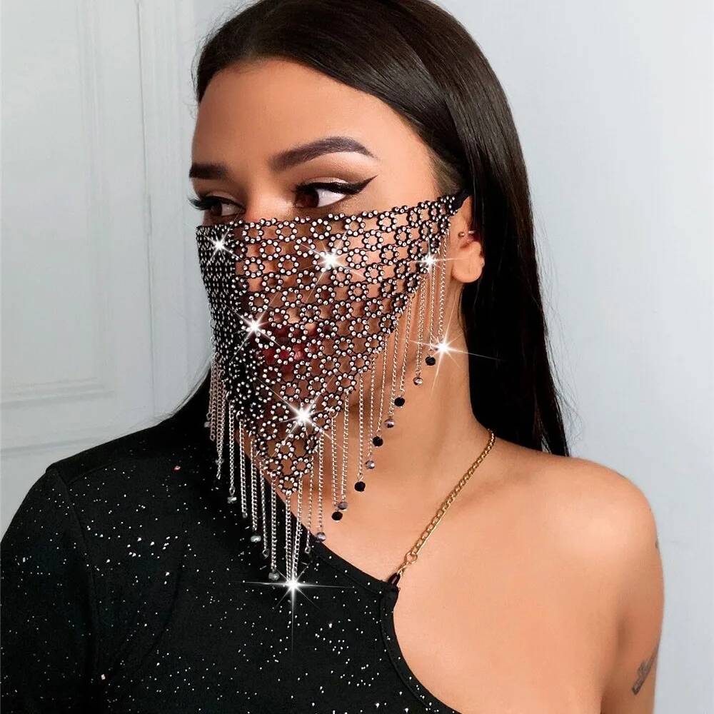 Women New Tassel Veil Masks He - огляд і ціна Men Accessories Style