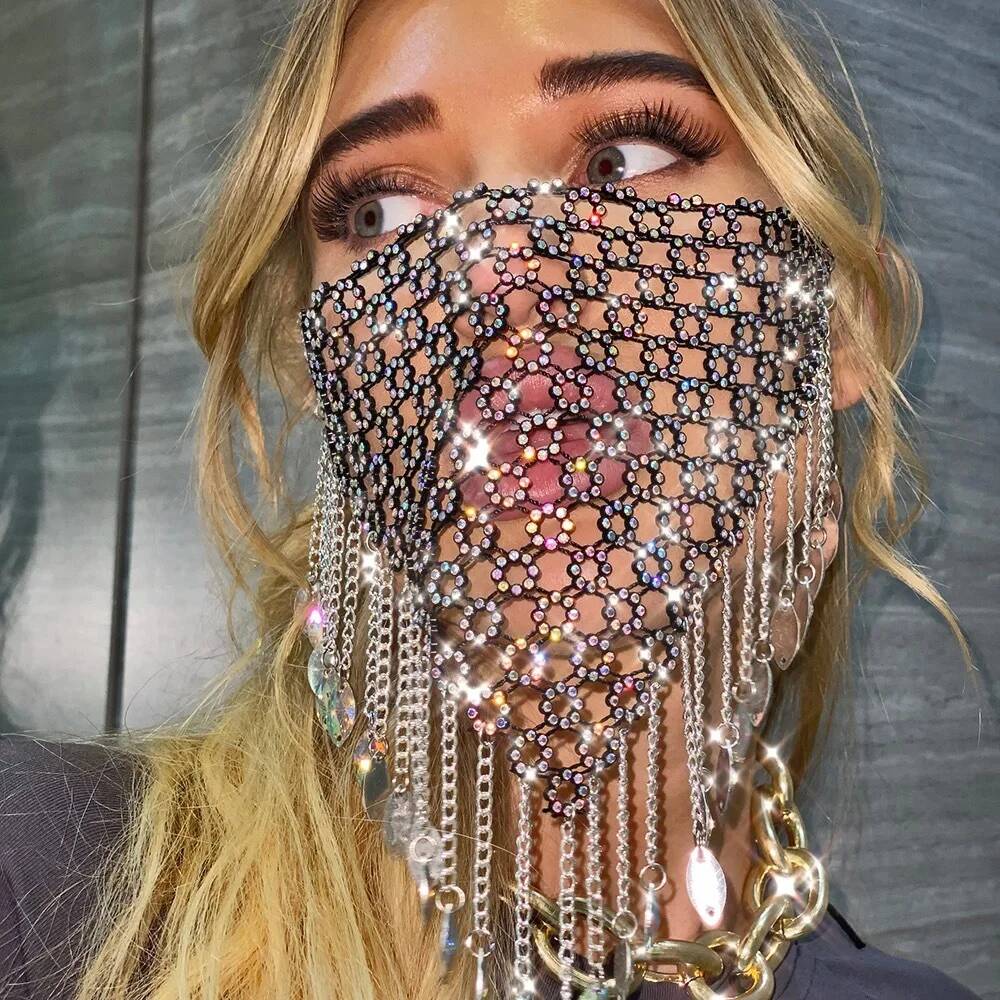 Women New Tassel Veil Masks He - огляд і ціна Men Accessories Style