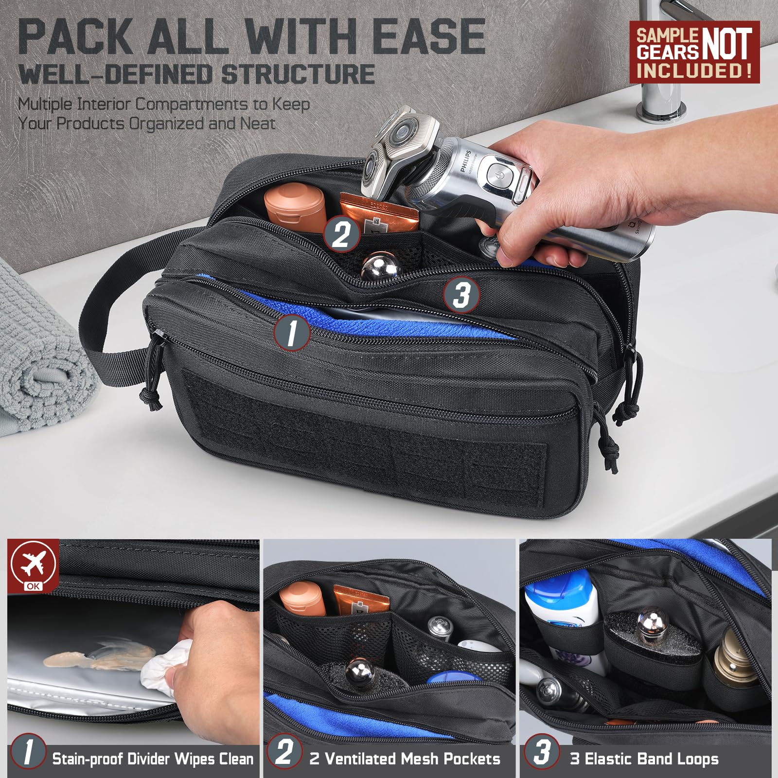 Tactical Toiletry Bag for Men, - огляд і ціна Men Accessories Kit Bag